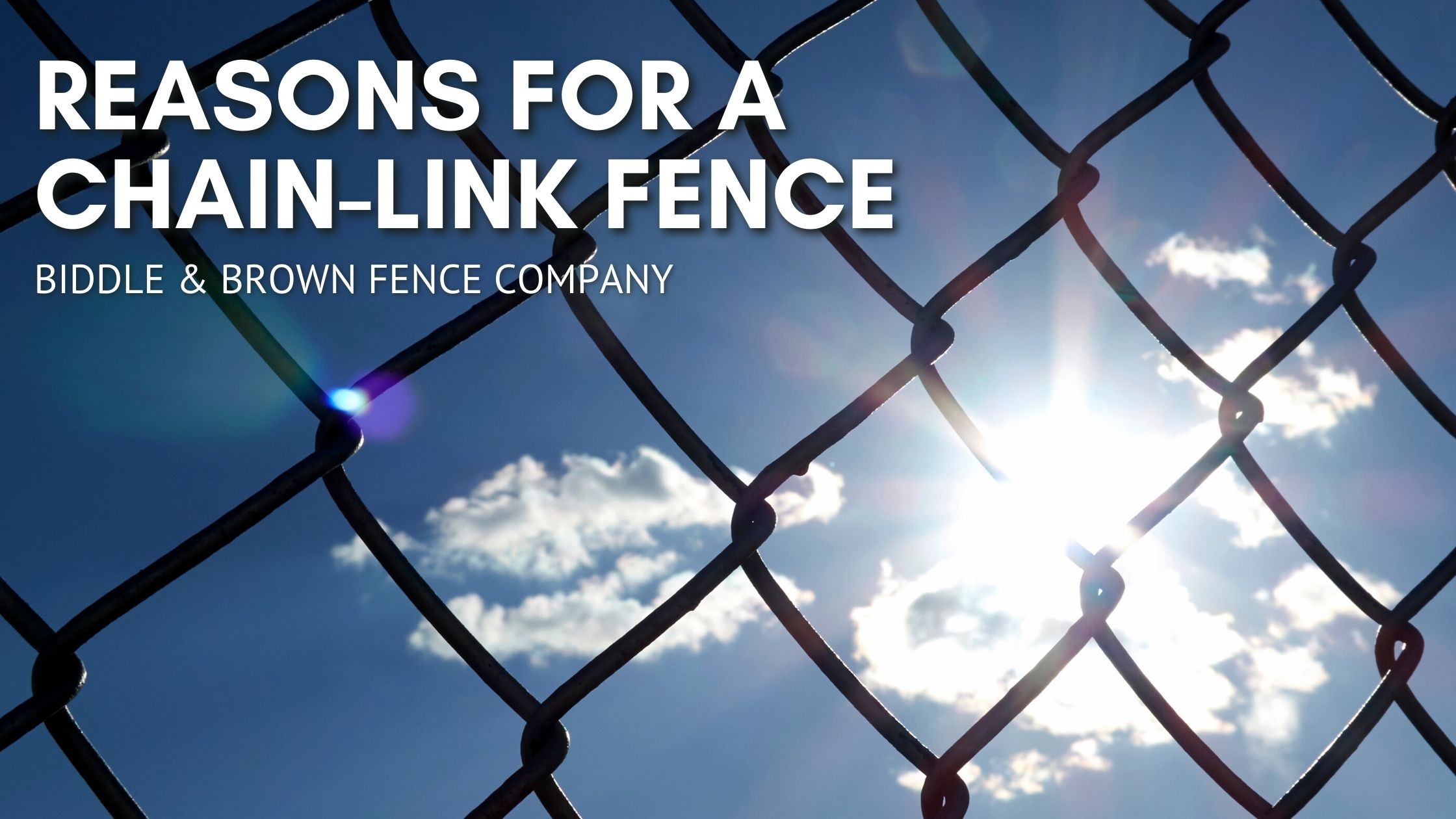 Reasons for a Chain-Link Fence